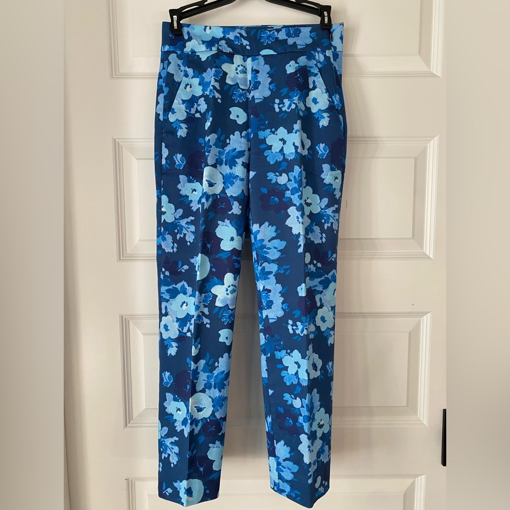 Remi Ankle Floral Blue Pants